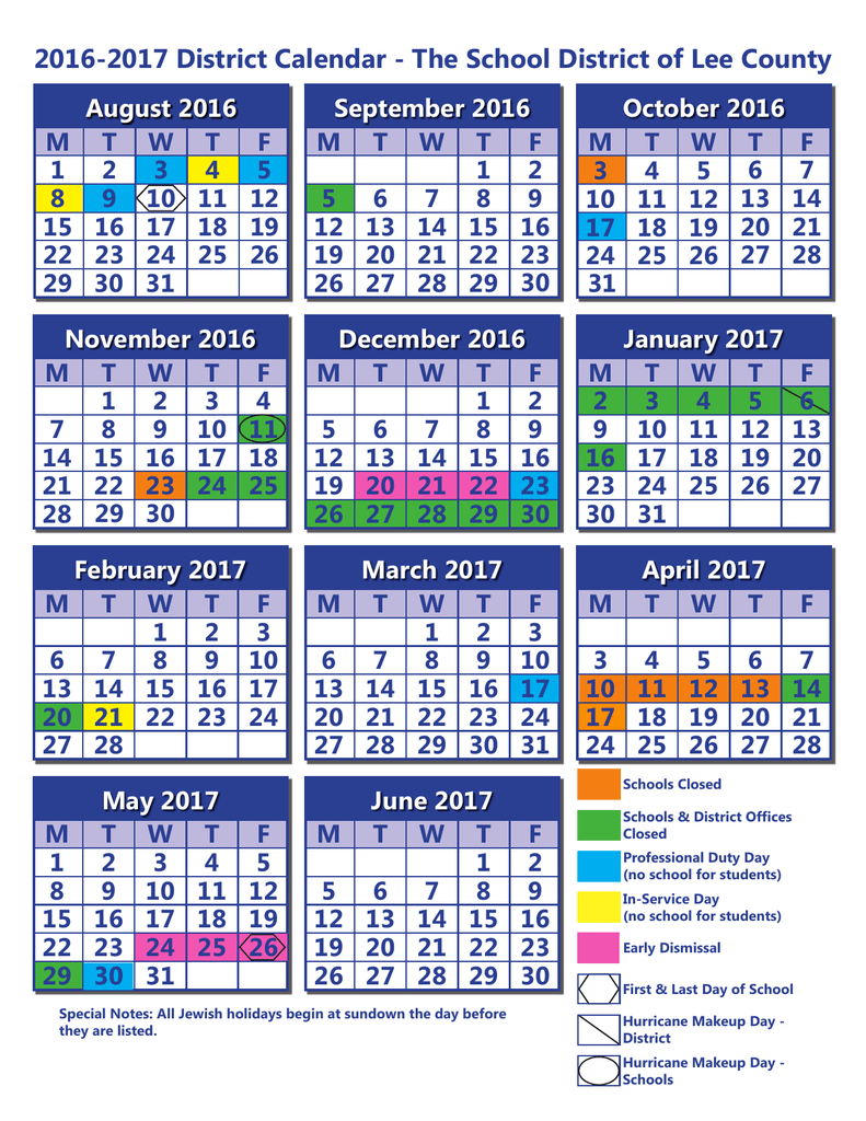 Lee Schools Calendar 2021-2024 - 2024 Calendar Printable
