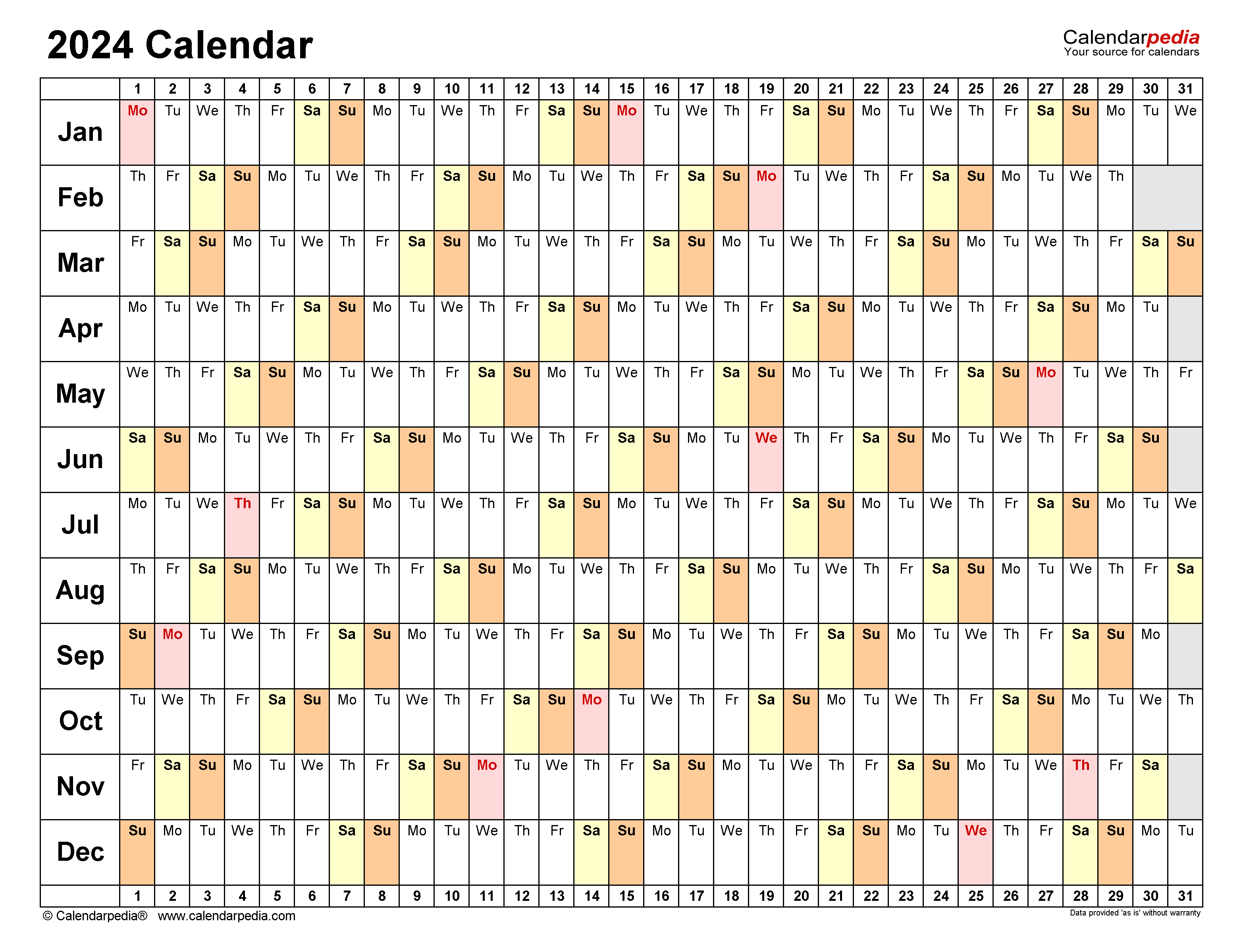 2024 Weekly Calendar Excel Free Rosie Claretta