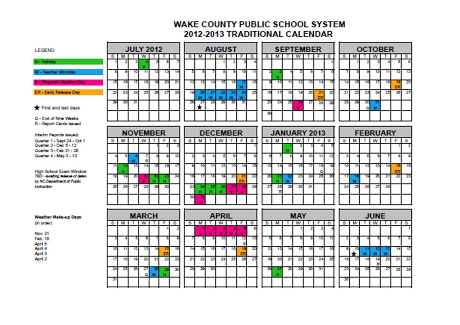 Wake County Year Round School Calendar 2024-25 - 2024 Calendar Printable