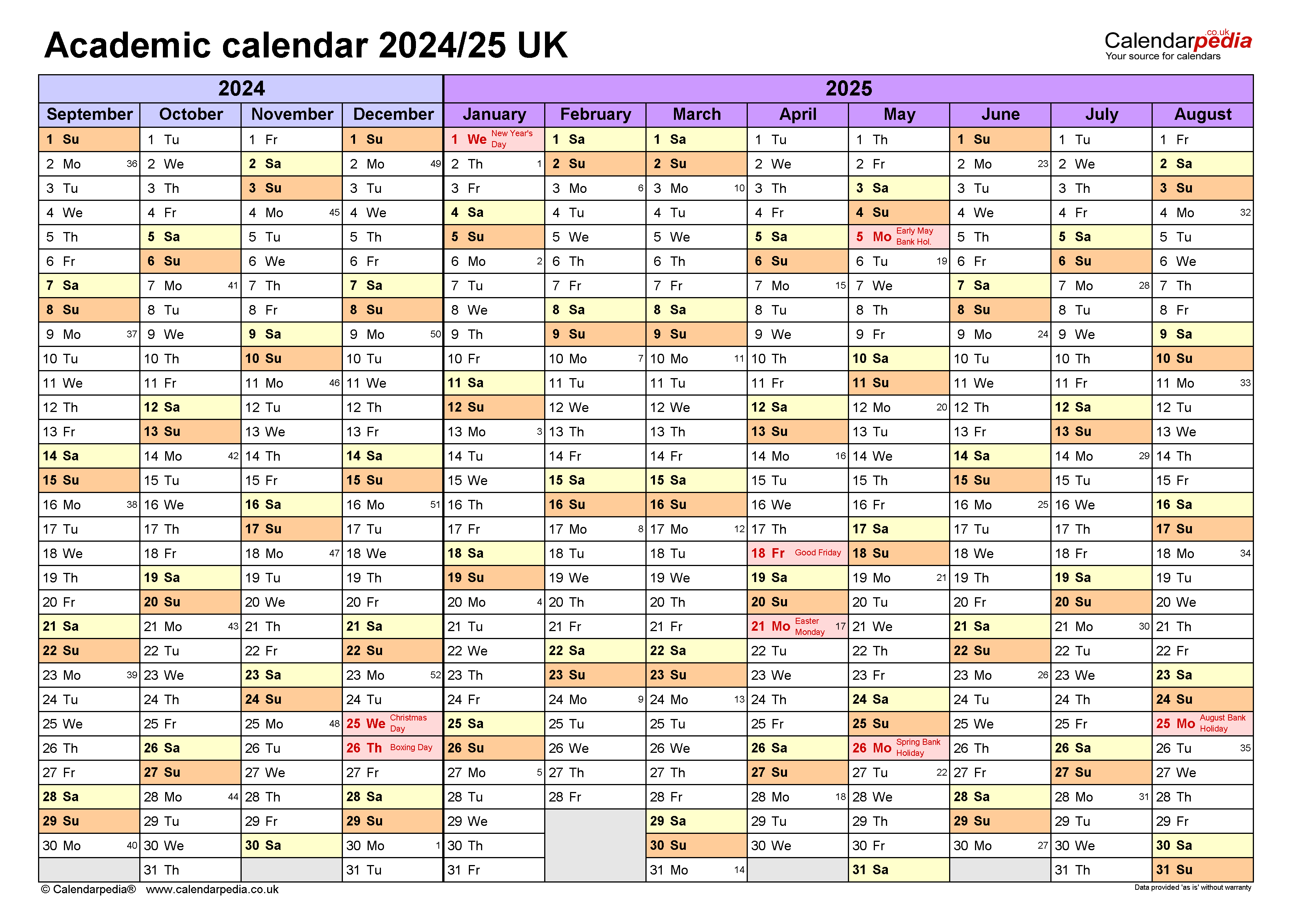 Academic Calendar 2024-25 - 2024 Calendar Printable