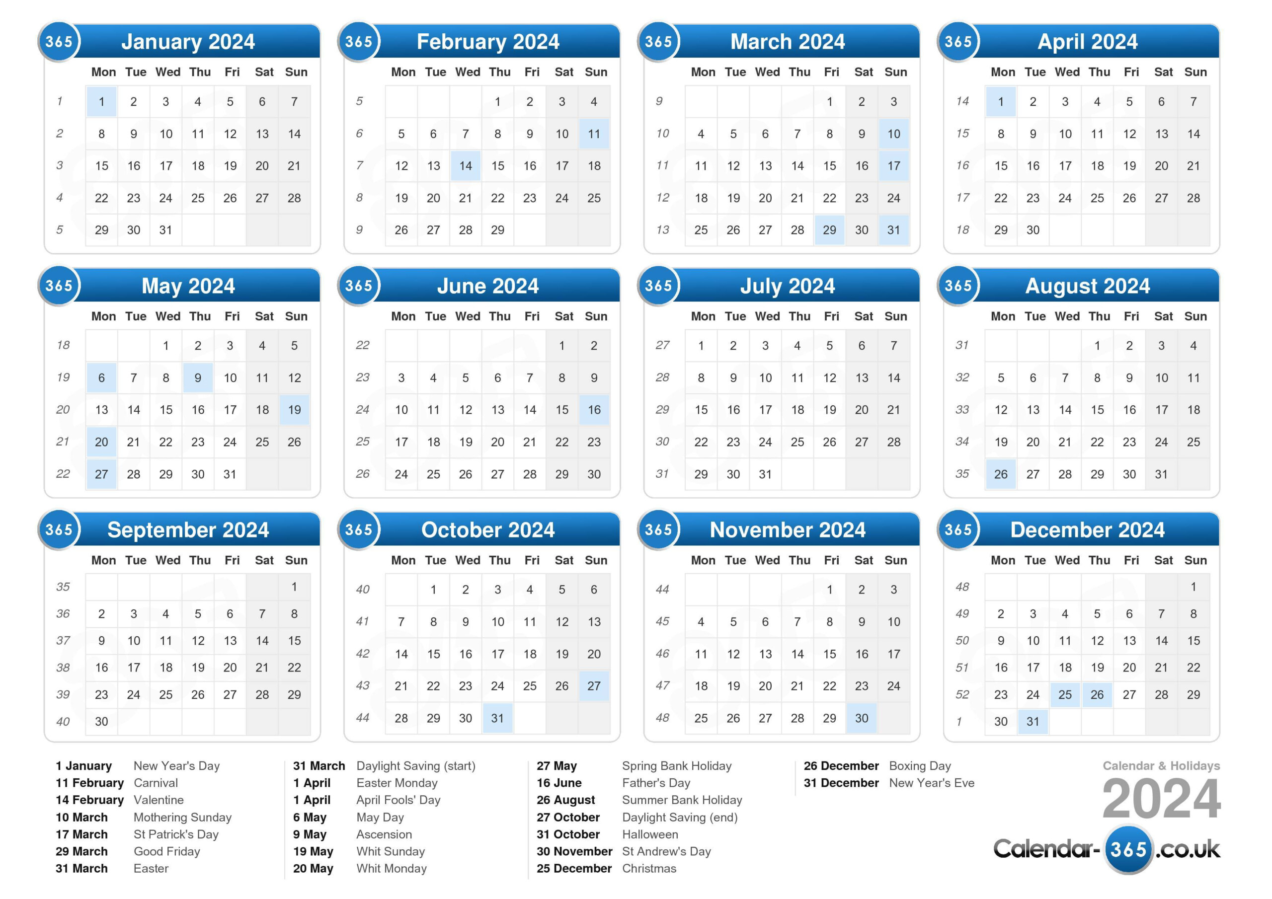 Calendar 2024 Uk - 2024 Calendar Printable
