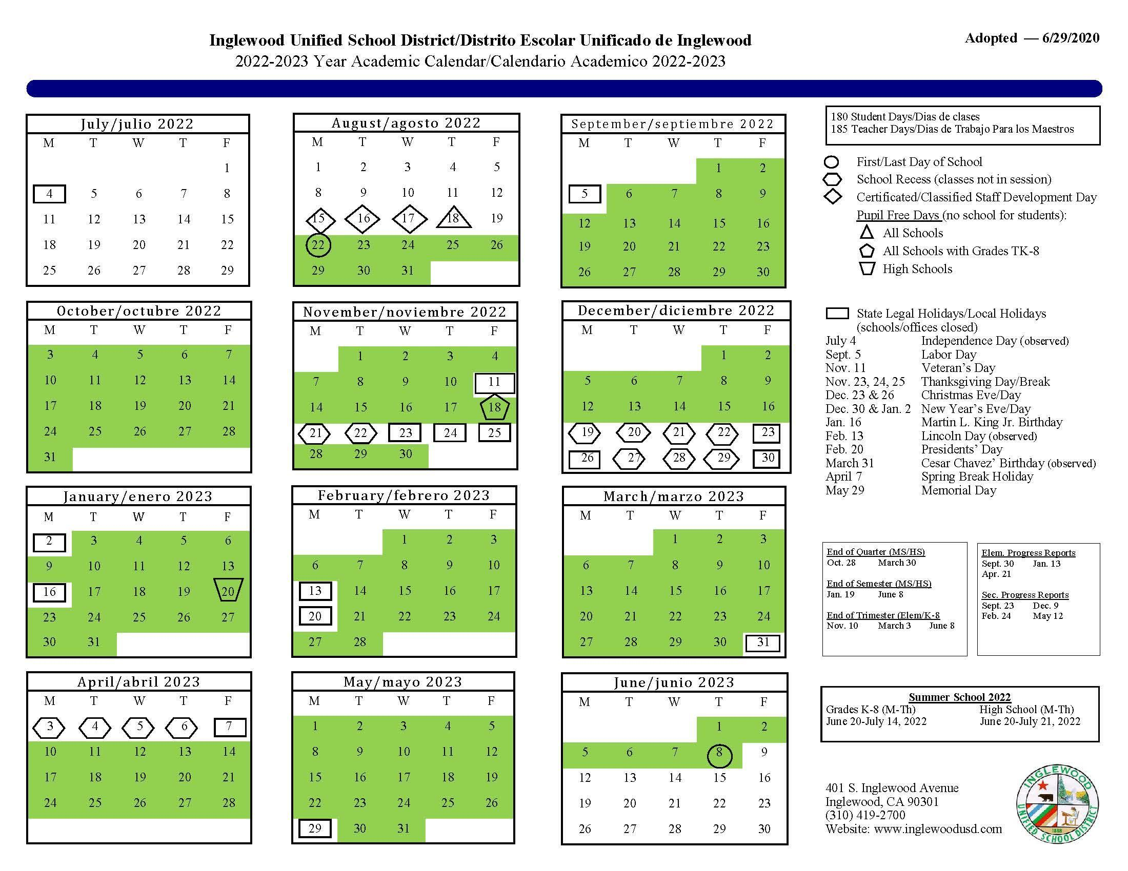 2024 And 2023 Mdcps School Calendar 2024 Calendar Printable