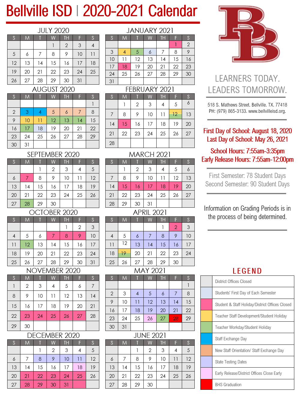 Fbisd Calendar 202425 2024 Calendar Printable