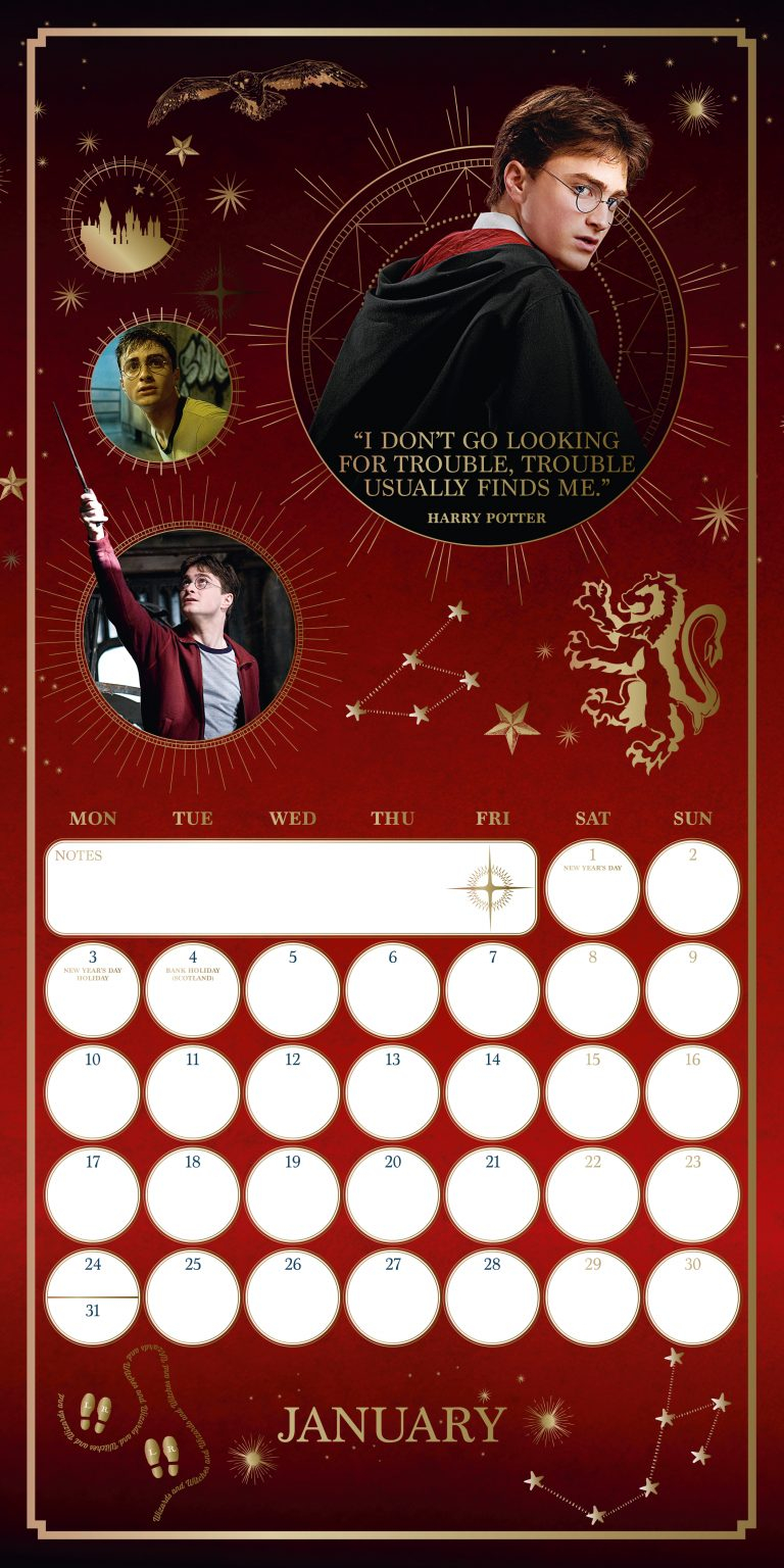 Free Printable 2024 Harry Potter Calendar Rasla