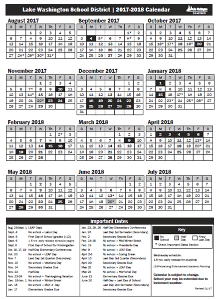 Lake Washington School District Calendar 2024 - 2024 Calendar Printable