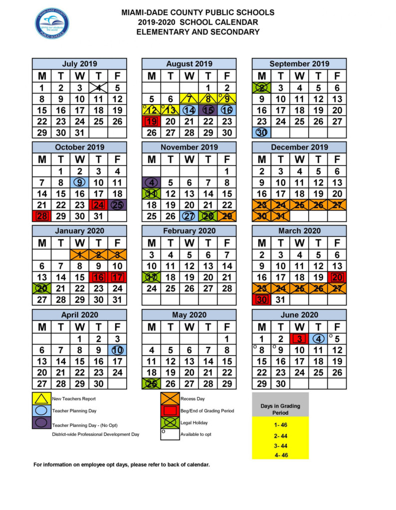 Miami Dade School Calendar 2020 2020 Vision 2019 12 16 2021 2024
