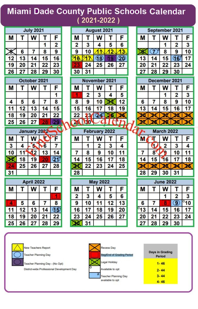 Miami Dade School Calendar 2021 22 Holidays And Break Schedule - 2024