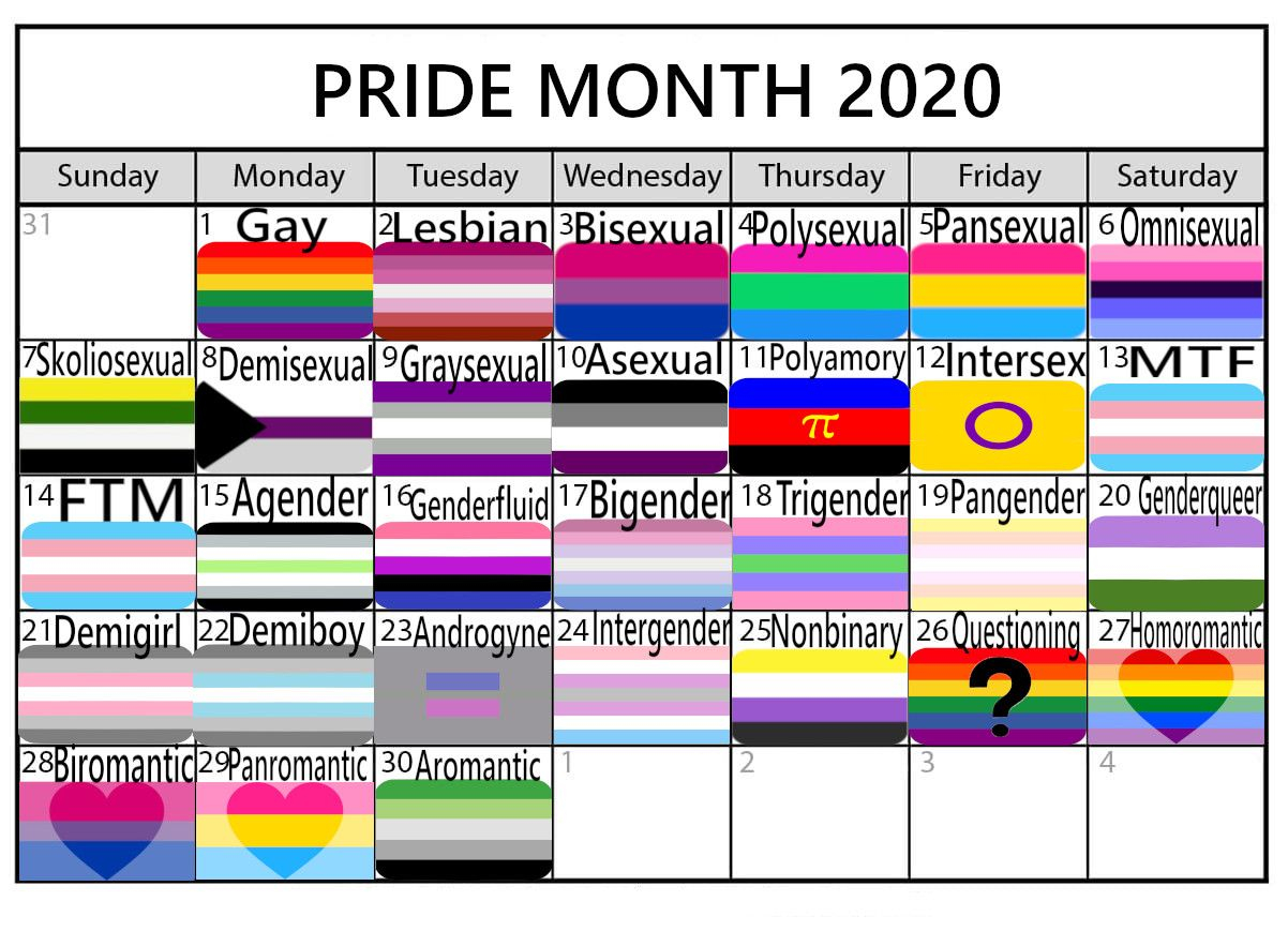 Calendar Pride Month 2024 2024 Calendar Printable