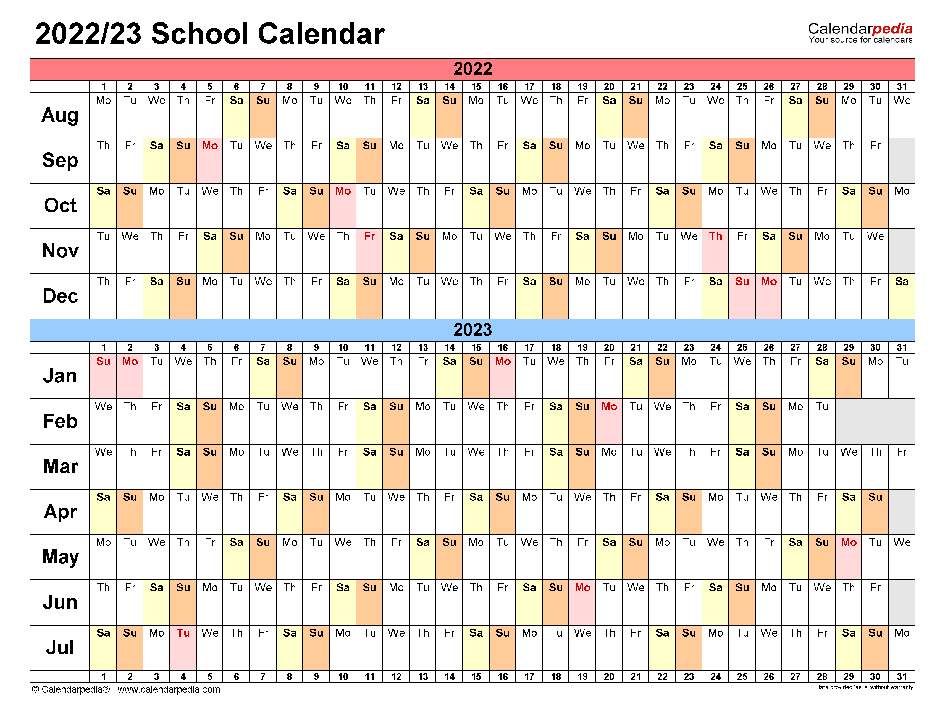 School Calendar 2024 2023 2024 Calendar Printable