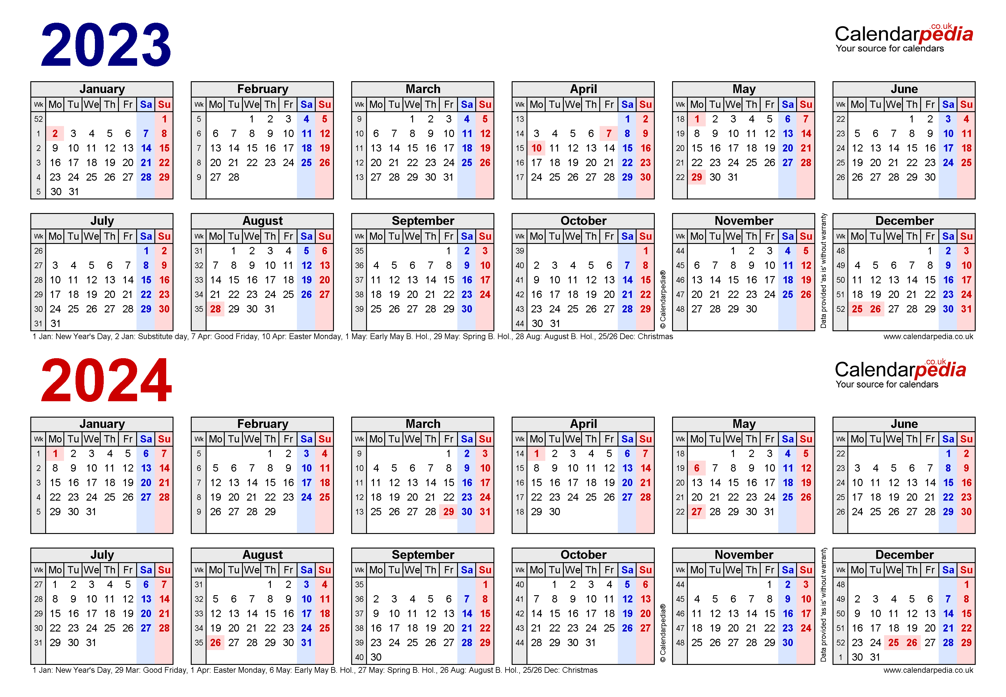 20232024 Calendar 2024 Calendar Printable