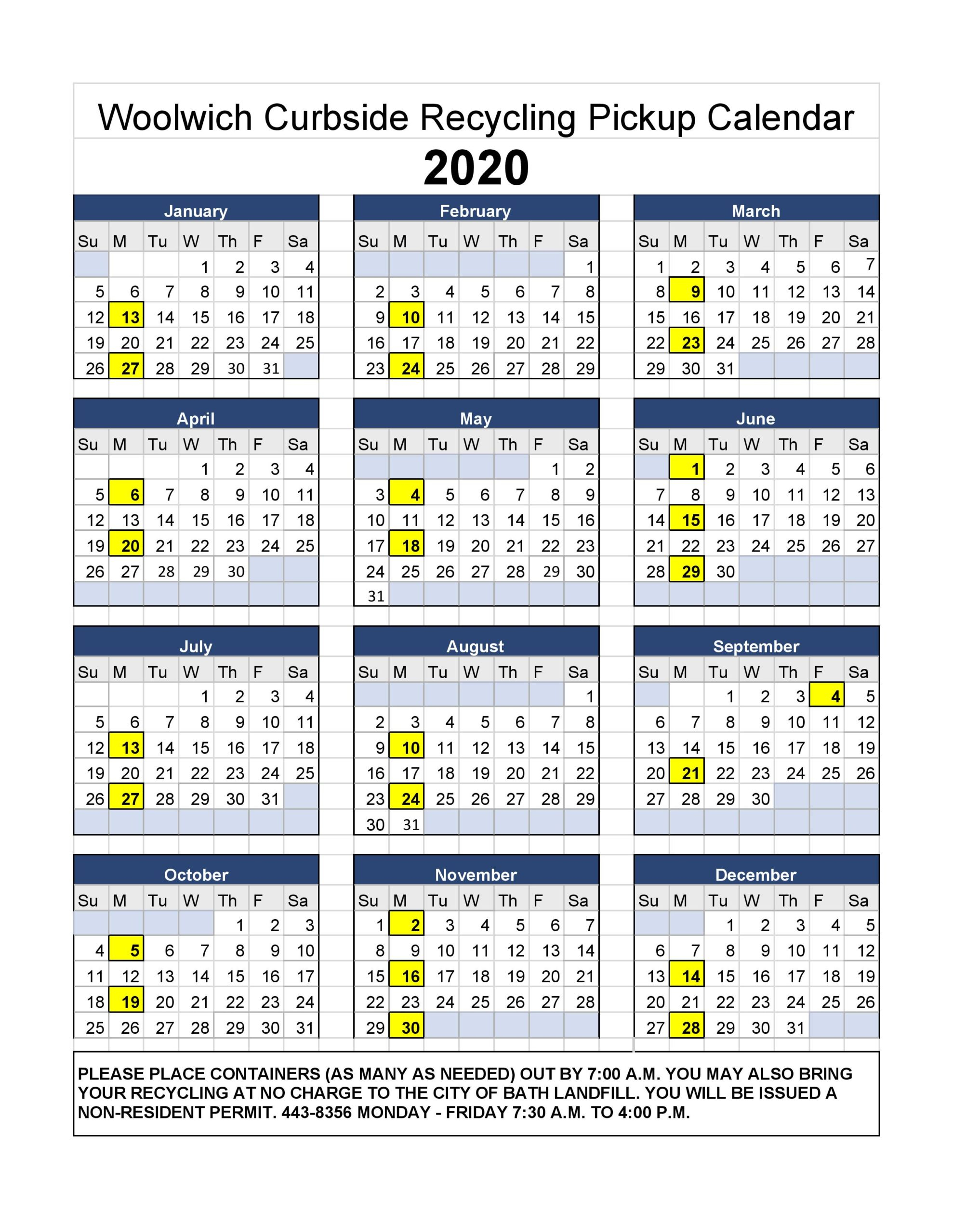 Waste Management Pickup Calendar 2024 2024 Calendar Printable