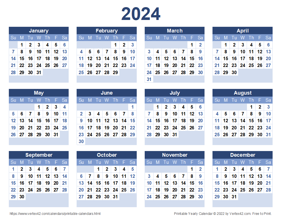 2024 Calendar Free Printable Word Templates Calendarpedia 2024