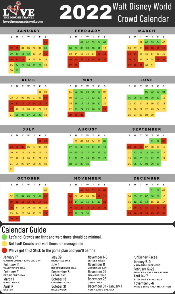 Disney World 2024 Crowd Calendar 2024 Calendar Printable