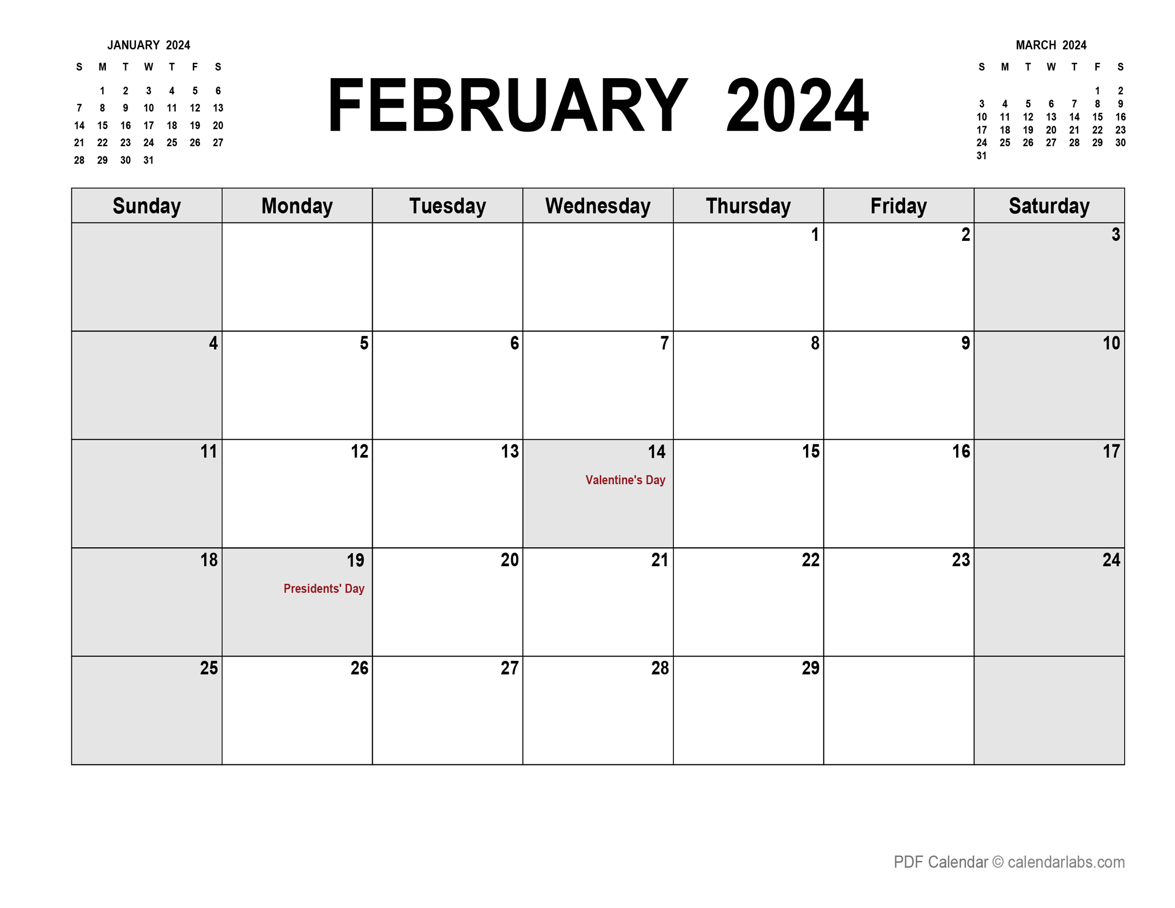 February 2024 Calendar Printable Word Nikki Analiese