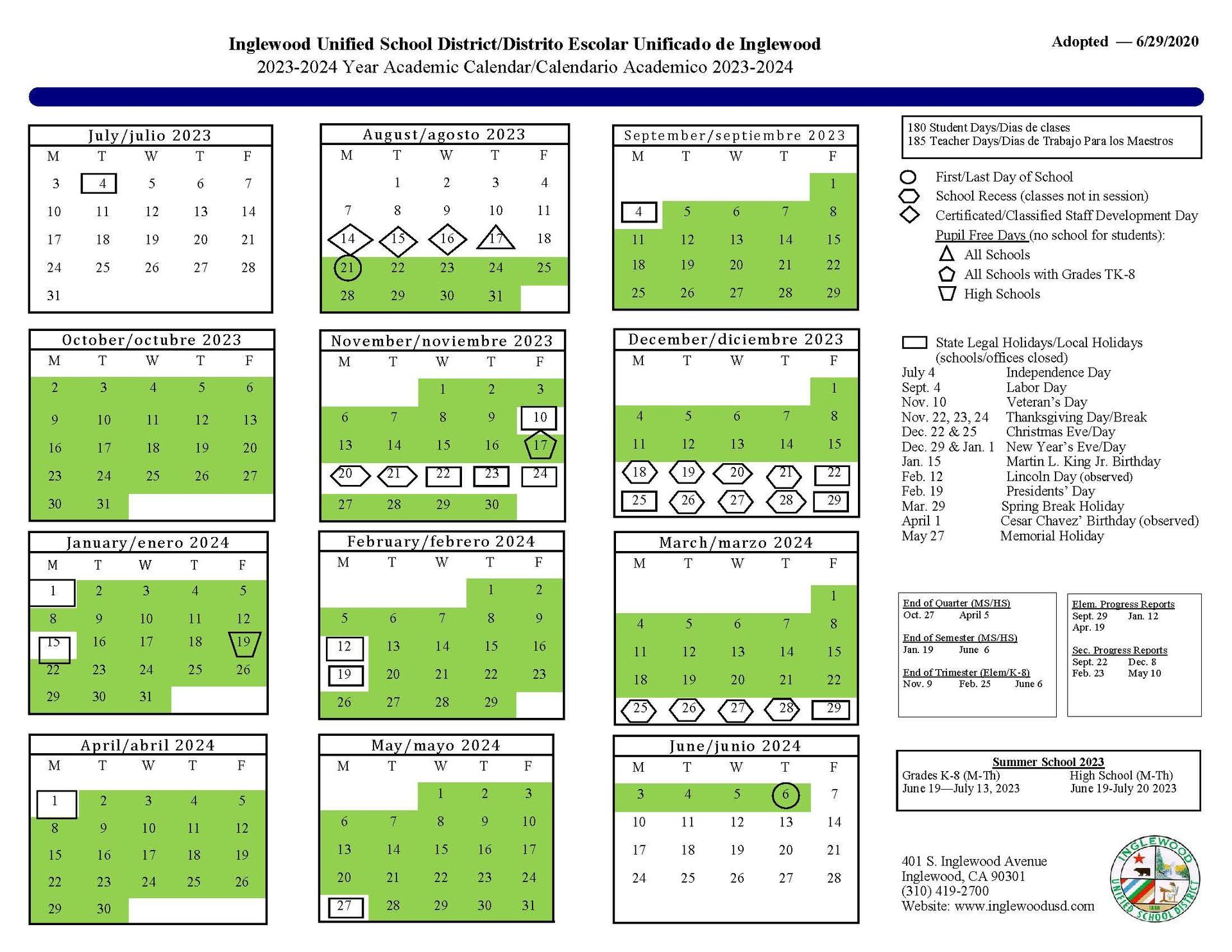 Nvusd Student Calendar 20242024 Honey Laurena