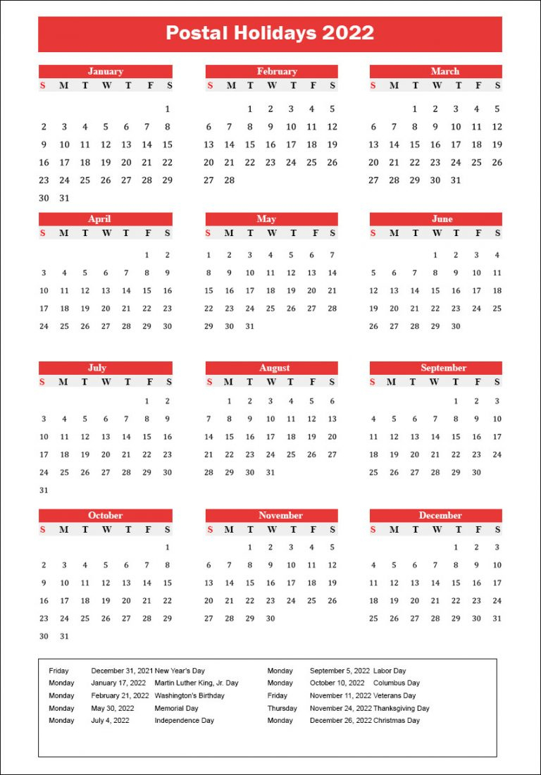 Postal Calendar 2024 2024 Calendar Printable