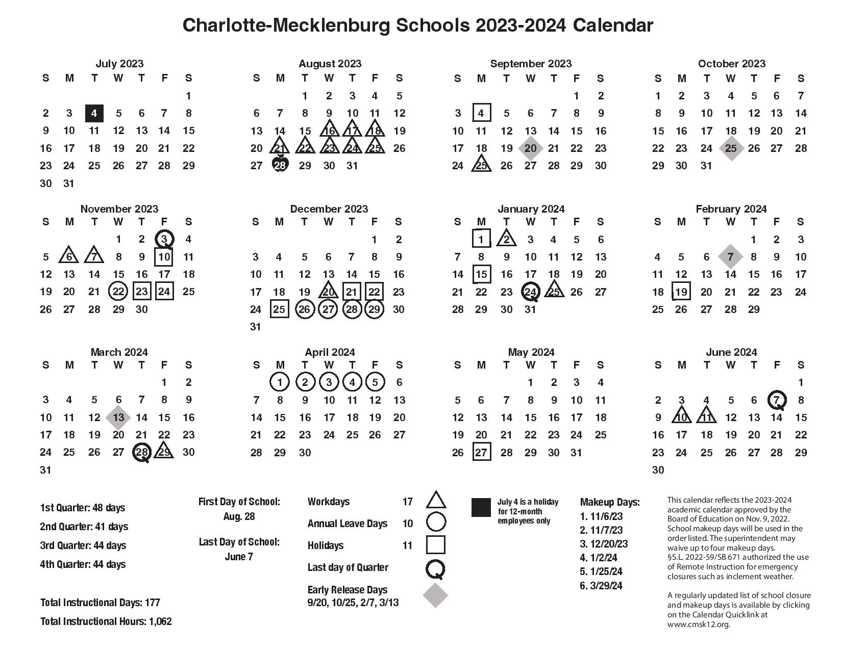 Cms School Calendar 20242023 2024 Calendar Printable