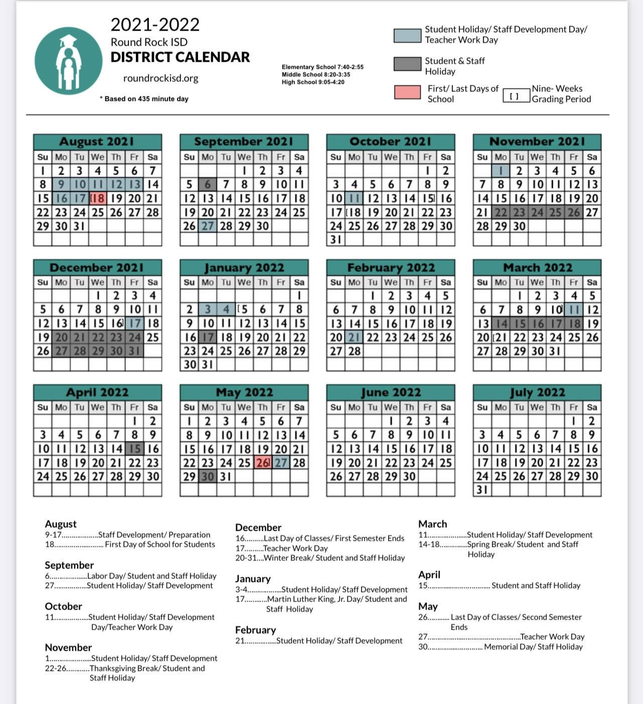 Rrisd Calendar 202425 2024 Calendar Printable