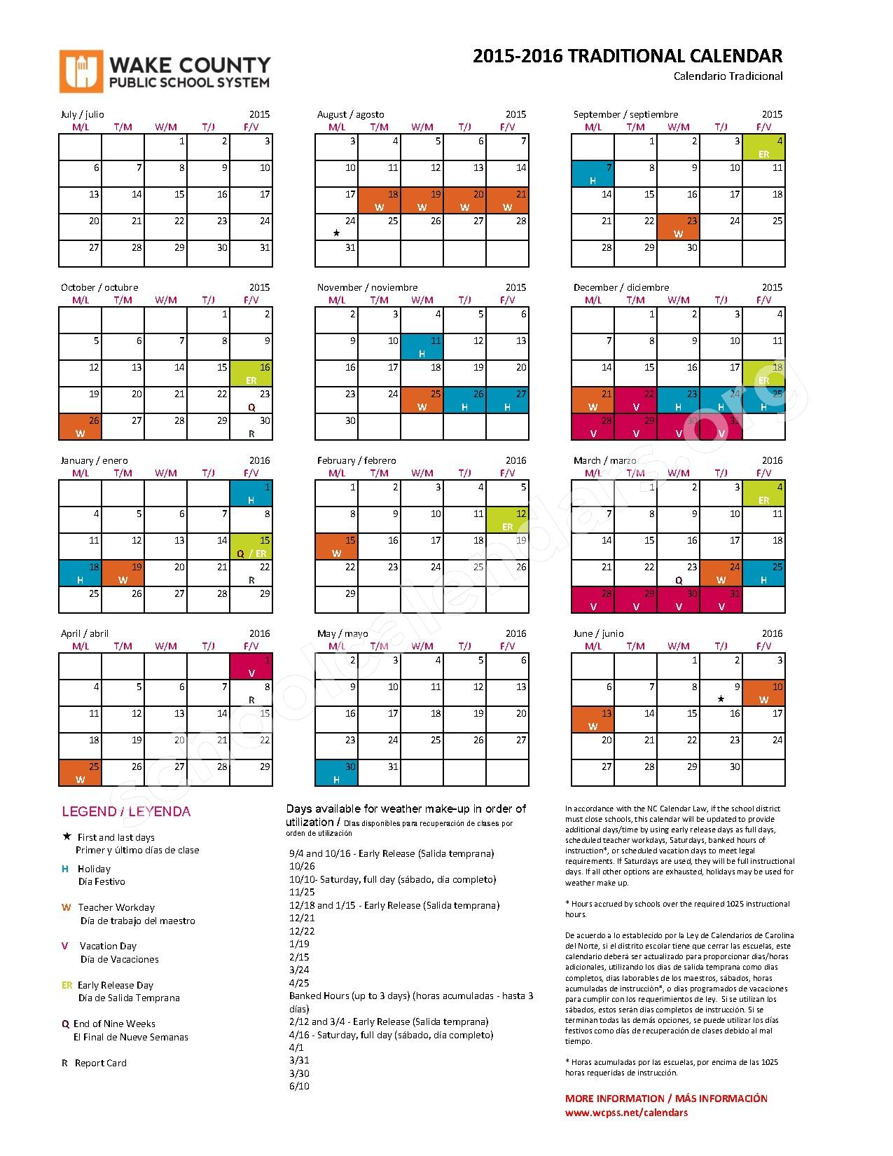 Wake County School Calendar 202425 2024 Calendar Printable